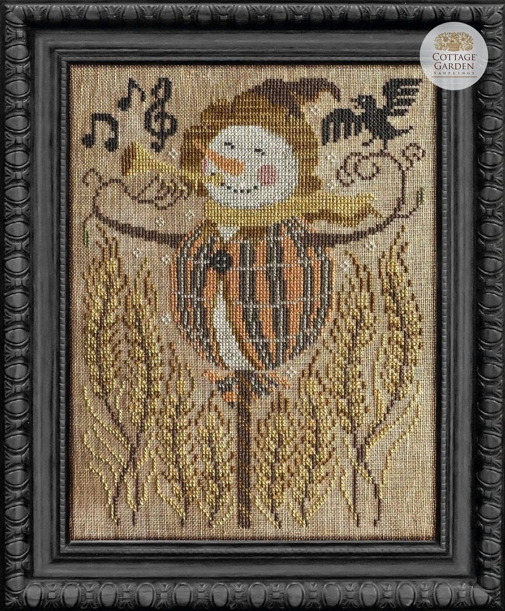 The Scarecrow by Cottage Garden Samplings 2023 Printed Cross Stitch Pattern The Snowman Collector Series (5/12)