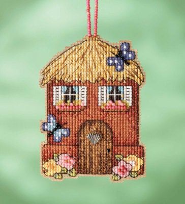 Straw House by Mill Hill. Charmed Ornament Kit Garden Gnomes Series (2022). Be ready for the Spring!