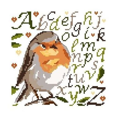Le Rouge Gorge (The Robin) by Isabelle Haccourt Vautier Printed cross stich pattern