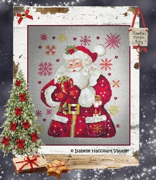 Petit Papa Noël (Little Santa) by Isabelle Haccourt Vautier Printed cross stich pattern