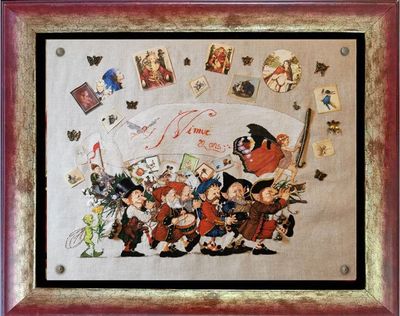 20th Anniversary Parade by Nimuë 2023 Designer Annaïck Chauvel version SOFT and LUXE pattern &amp; set of special embroidery supplies
