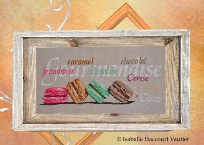 Gourmandises (Gourmet treats) by Isabelle Haccourt Vautier Printed cross stich pattern