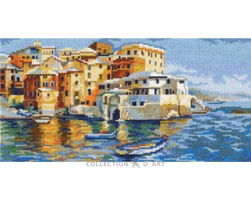 Quiet harbor by RTO. Counted Cross Stitch Kit DMC floss