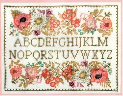 Flower Alphabet by Le Bonheur des Dames Counted cross stitch kit