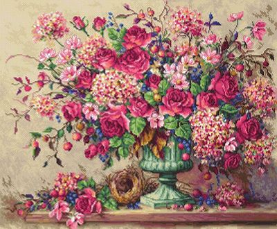 Collete’s Collection by LETISTITCH Floral Counted cross stitch kit