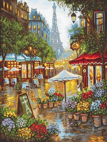 Spring flowers, Paris / Relaunch by LETISTITCH Counted cross stitch kit 2022
