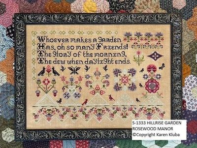 Hillrise Garden by Rosewood Manor Design. Primitive printed pattern for embroidery 2023