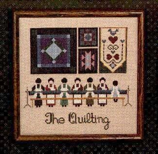 The Quilting by Told in a Garden. Designer Marilyn Leavitt-Imblum Counted cross stitch pattern