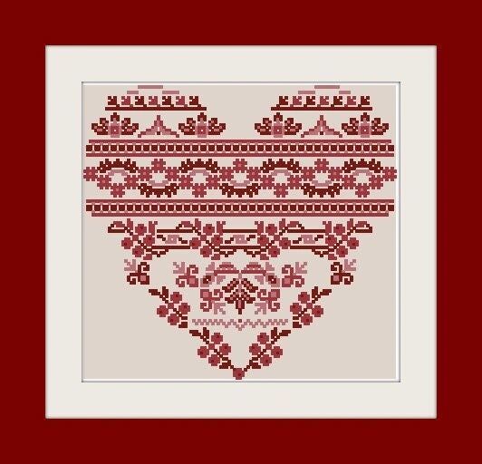 Coeur Palais d&#39;Hiver (Heart of Winter Palace) by Reflets de Soie Counted cross stitch pattern Release August 2018