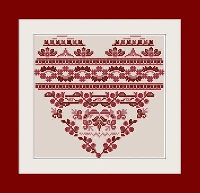 Coeur Palais d&#39;Hiver (Heart of Winter Palace) by Reflets de Soie Counted cross stitch pattern Release August 2018
