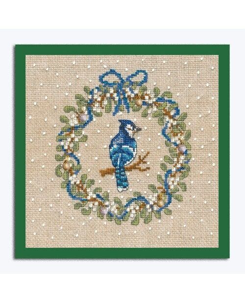 January Wreath Jay Bird by Le Bonheur des Dames Animals Collection Counted cross stitch kit