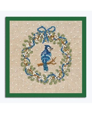 January Wreath Jay Bird by Le Bonheur des Dames Animals Collection Counted cross stitch kit