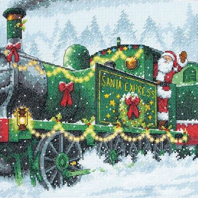 Santa Express by Dimensions Designer Simon Treadwell Christmas counted Cross Stitch Kit