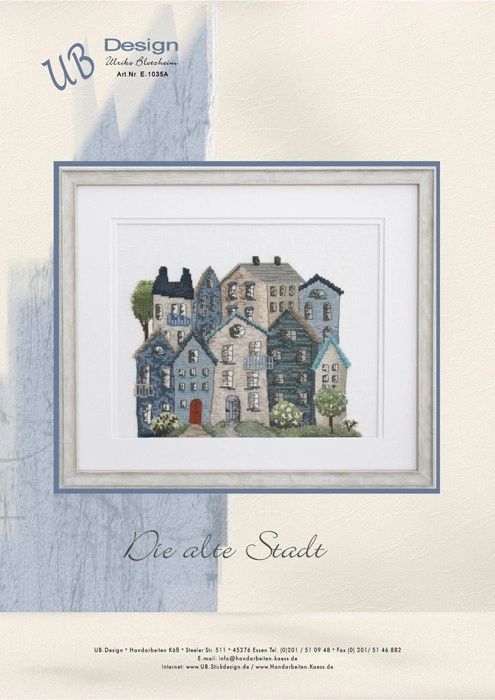 The old town (Die alte Stadt) by UB-Design (Germany) Counted cross-stitch pattern