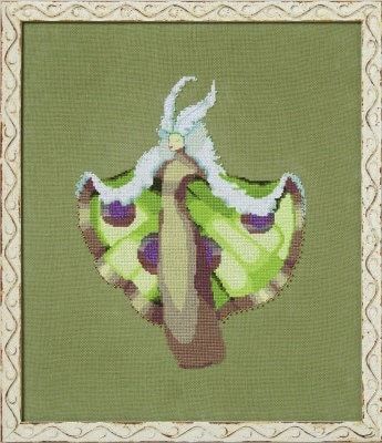 Miss Furry Moth by Nora Corbett 2024 The Dark Forest Collection Cross stitch pattern, Embellishment Pack