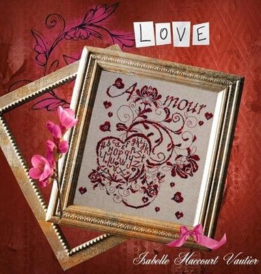 Amour (Love) by Isabelle Haccourt Vautier Printed cross stich pattern