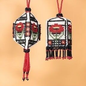 Poppy Field by Mill Hill Beaded Ornaments Autumn Series Beads Embroidery Kit