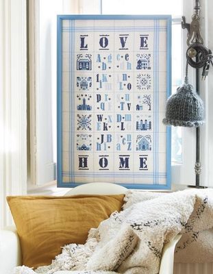 Love Home by Isabelle Haccourt Vautier Torchons collection Monochrome printed Counted cross stich pattern