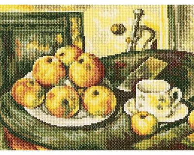 Still life with apples by RTO. Counted Cross Stitch Kit. Romantic Spring design