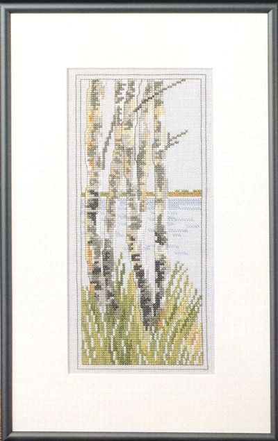 Four Birch Trees (Fire Birketræer) by Oehlenschläger. OOE-Design Counted Cross Stitch kit