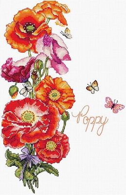 Poppy / Coquelicot by LETISTITCH Floral Counted cross stitch kit 2023