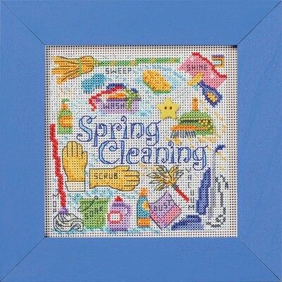 Spring Cleaning by Mill Hill 2024 Spring Series Buttons and Beads counted cross stitch kit