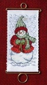Warm Wishes Snowlady by Mill Hill. Holiday Greetings Collection Treasured stitching Band Kits 2006