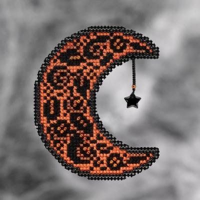 Enchanted Moon by Mill Hill. Autumn Harvest Collection. Glass bead counted cross stitch kit 2021. Be ready for the Fall Season!