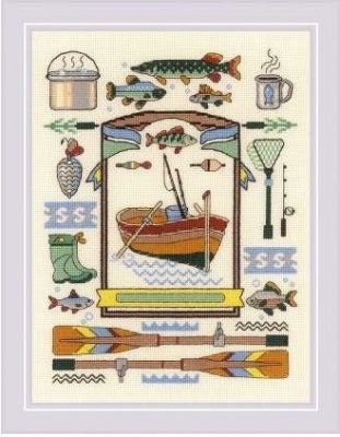 Good Catch by Riolis Counted cross stitch kit 2021, stranded cotton threads