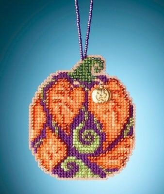 Autumn Pumpkin by Mill Hill Charmed Ornament Beaded Cross Stitch Kits 2020. Get ready for the Autumn season!