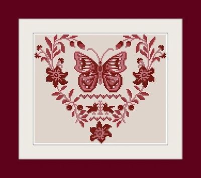 Coeur Ermitage (Hermitage Heart) by Reflets de Soie Counted cross stitch pattern Release August 2018