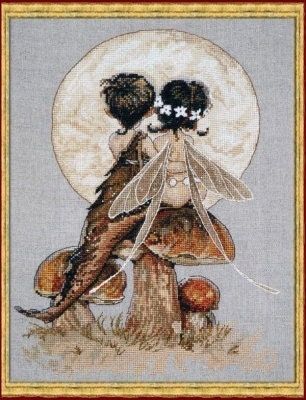 Moonlight by Nimuë Designer Annaïck Chauvel Fairy counted cross stitch kit or printed pattern