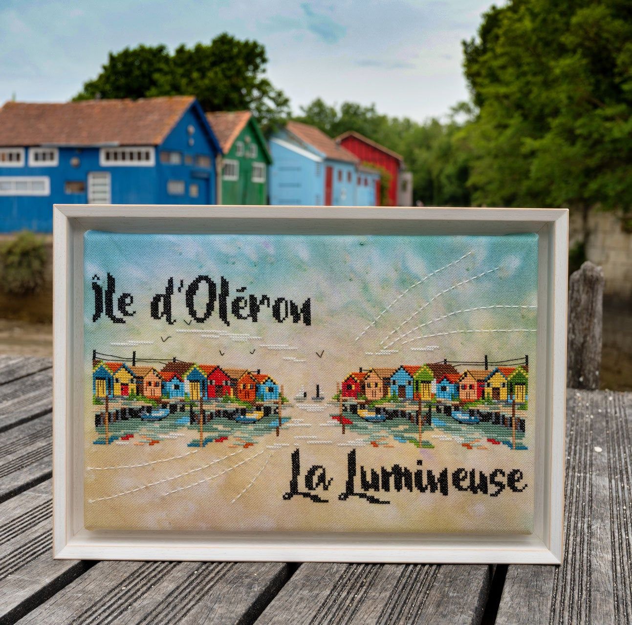 Island of Oléron the Bright (Ile d&#39;Oléron la Lumineuse) by Isabelle Haccourt Vautier Collection Oleron by ISA Printed cross stich pattern