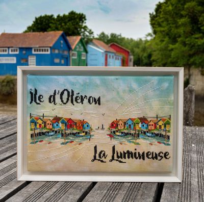 Island of Oléron the Bright (Ile d&#39;Oléron la Lumineuse) by Isabelle Haccourt Vautier Collection Oleron by ISA Printed cross stich pattern