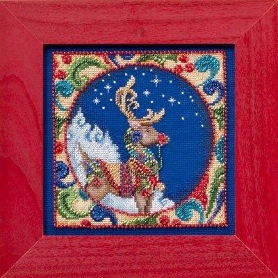 Reindeer by Mill Hill Jim Shore Kits Winter Series beaded cross stitch embroidery kits 2014