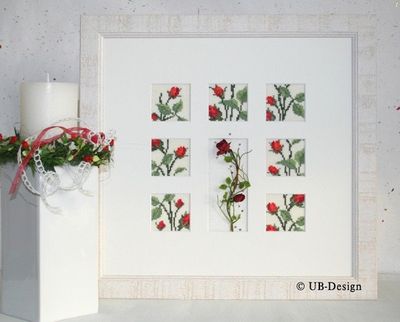 Rosenpatchwork (Rose patchwork) by UB-Design (Germany) Counted cross-stitch pattern
