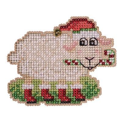 Sweet Sheep by Mill Hill. Winter Holiday Collection. Counted Glass bead kit with treasure 2023 for cozy winter holidays