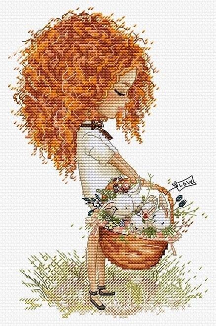 Fluffy Love by HobbyJobby Counted Cross Stitch Kit