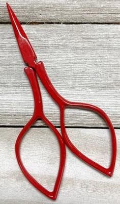 Red Devon Embroidery scissors by Kelmscott Designs
