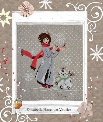 Boule de Chat (Cat&#39;s Ball) by Isabelle Haccourt Vautier Printed cross stich pattern
