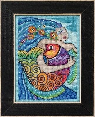 Ocean Song by Mill Hill 2021. Sea Life Series designed by Laurel Burch. Wonderful Sea Beaded Cross Stitch Embroidery Kit