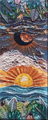 Between day and night by Abris Art. Deco Scenes Collection. Bead Embroidery Kit