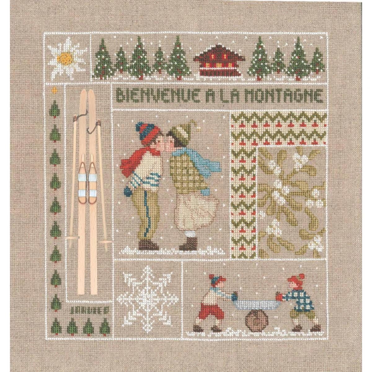 Welcome January by Le Bonheur des Dames Season Collection Counted cross stitch kit