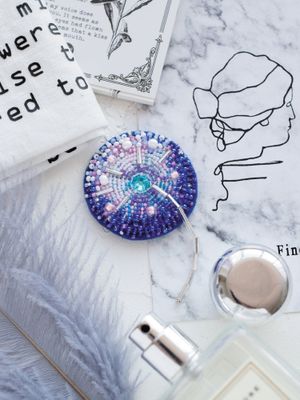 Dandelion by Abris Art Decoration Brooches (jewelry) with beads. Bead Embroidery Kit