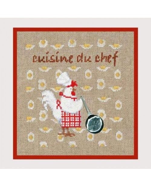 Kitchen Chef by Le Bonheur des Dames. Kitchen Collection. Counted cross stitch kit in egg box