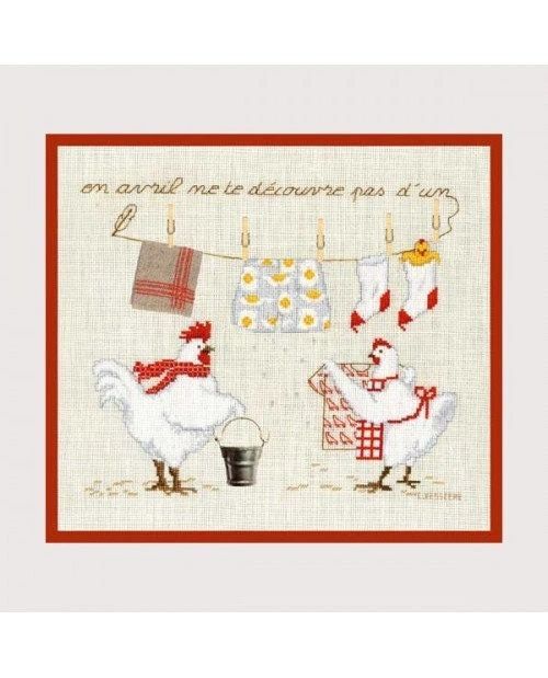 Till April&#39;s Dead, Change Not A Thread by Le Bonheur des Dames. Kitchen Collection. Counted cross stitch kit