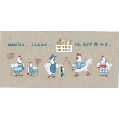 Kitchen On The Sea Side by Le Bonheur des Dames. Seaside Collection. Counted cross stitch kit