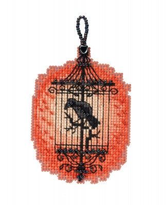 Spooky Cage by Mill Hill. Autumn Harvest Series. Seasonal Ornament. Glass bead counted cross stitch kit 2022 Be ready for Halloween!