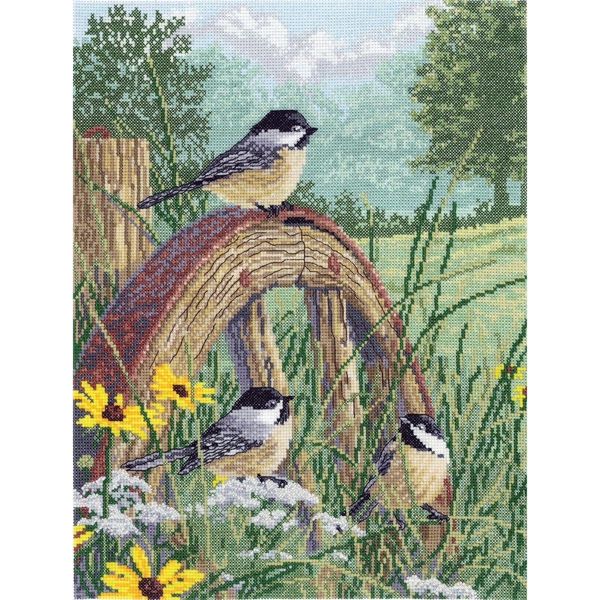 Meadow&#39;s Edge by Janlynn designer James Hautman Summer Counted Cross Stitch Kit