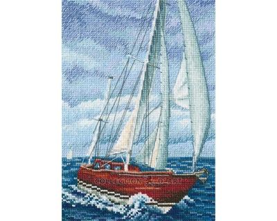 With the flavour of salt, wind and sun Collection by RTO. Сounted Cross Stitch Kit M849